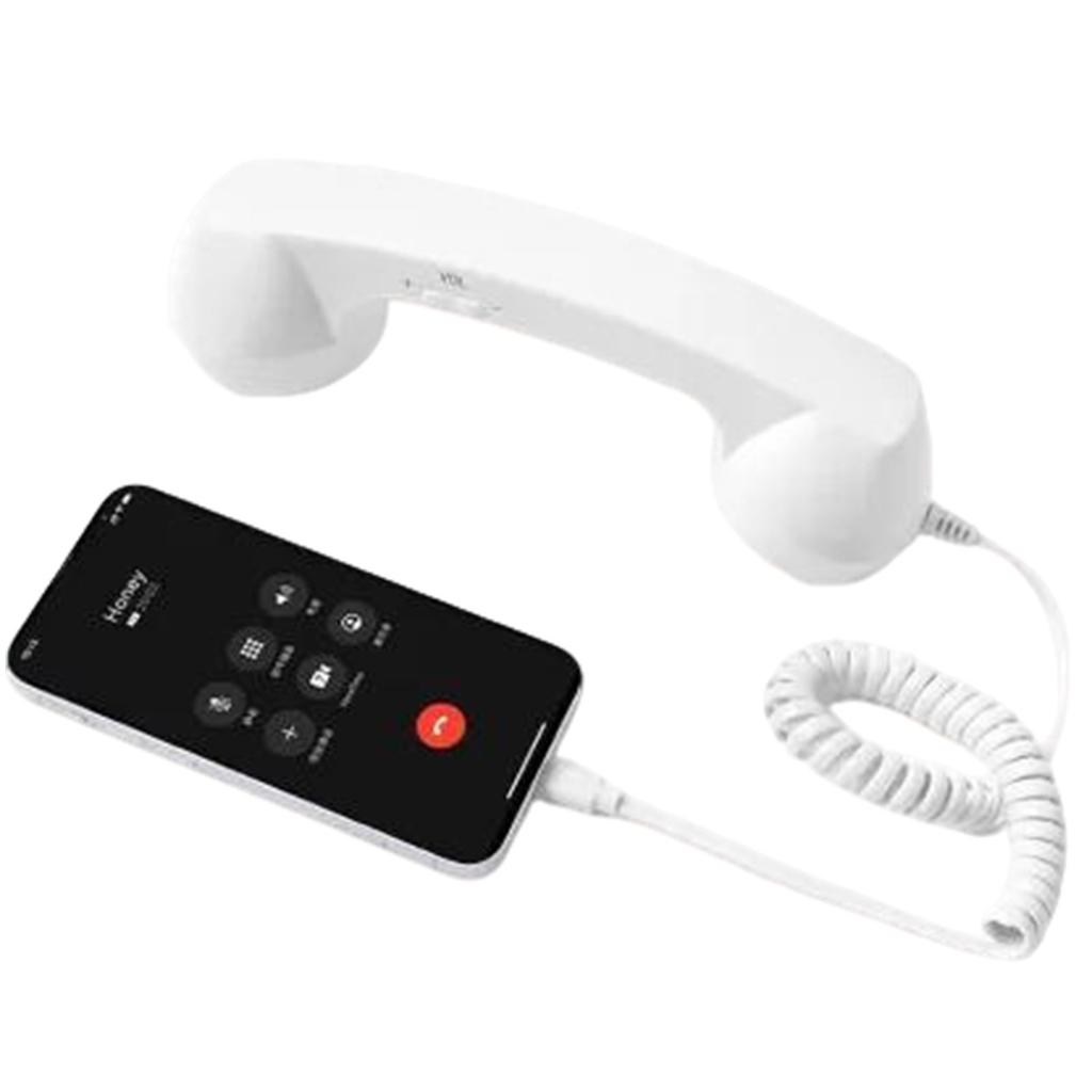 Type-C Retro Telephone Landline Handle Receiver, Bluetooth Telephone Handset For Mobile Phone, Vintage Wired Plug In Handhe 1m