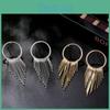 Style Trendy Western Alloy Tassel Dangle Earrings Golden And Colors Silver