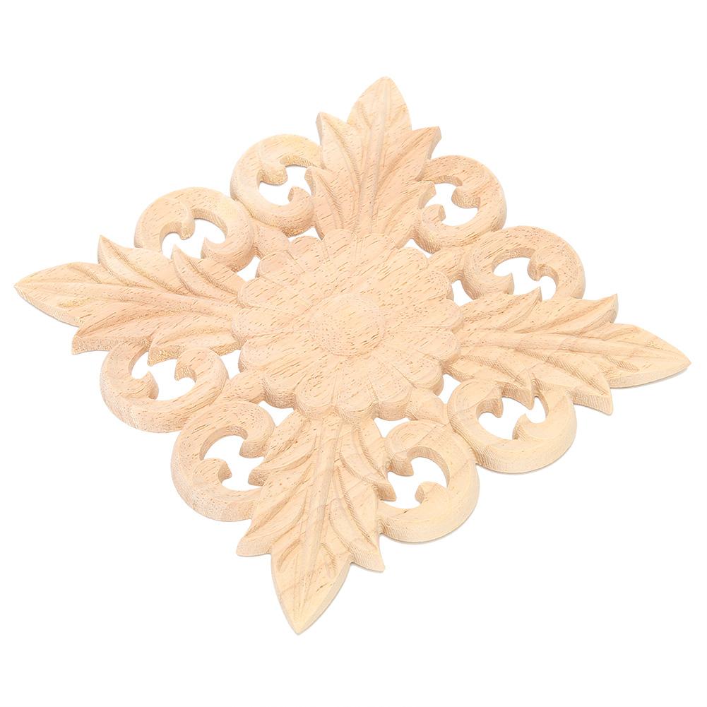 Träsnidad Applikation Inlägg Snideri Dekal Obehandlad Hem Skåp Möbler Dekor