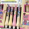 4 Stück Cartoon Labubu Gelstift Niedlich Kawaii Weicher Griff Druckkugelschreiber Schulsachen Schreibwerkzeuge Schüler Schreibwaren Geschenke