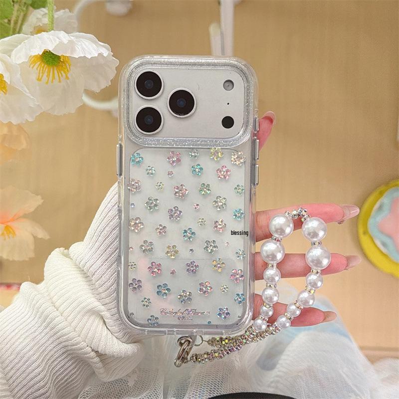 Elegant Pastel Floral Phone Case for iPhone 14/15/16 Pro Max/17
