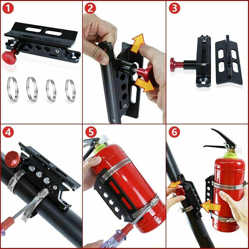 Extinguisher Holder Adjustable Extinguisher Mount Holder for Jeep Wrangler UTV Polaris RZR Ranger 570 700