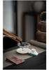 Chinese Hand-Painted Gaiwan Tea Set with Borosilicate Glass and Mutton Fat Jade White Porcelain