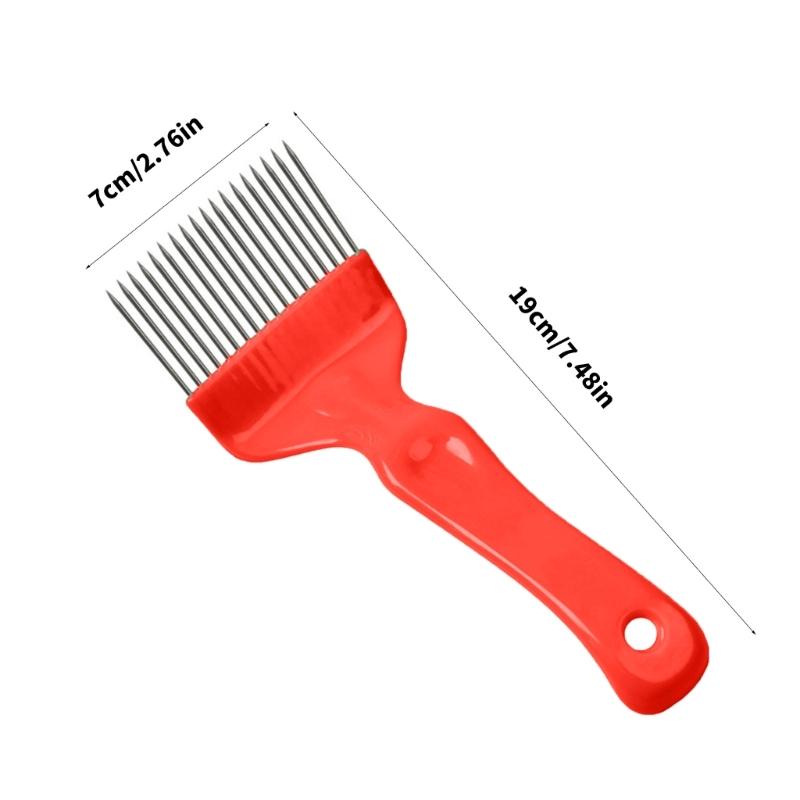 18 Prong Stainless Steel Honeys Uncapping Fork With Ergonomic Plastic Handle For Beekeeping Efficiency