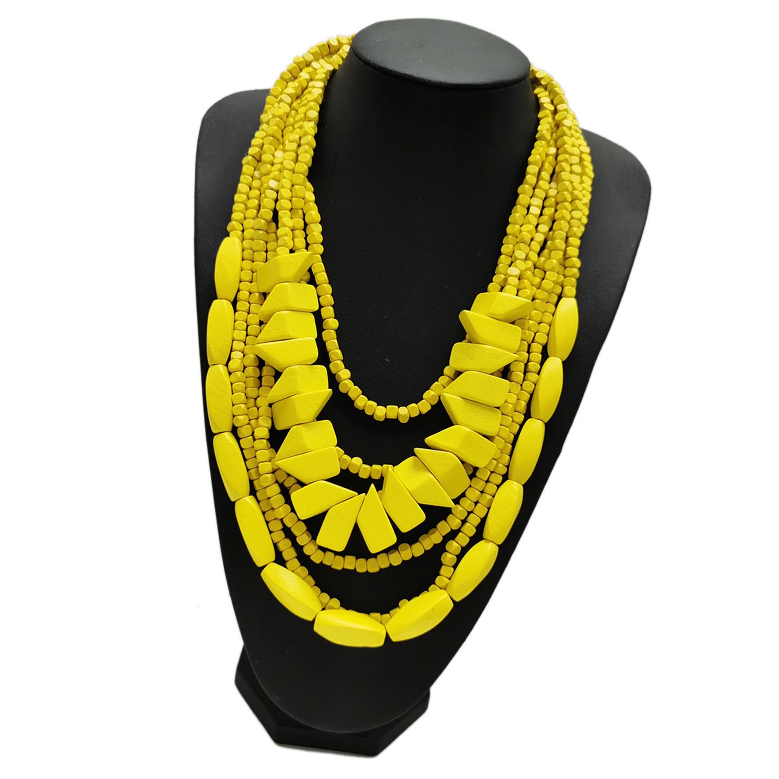 

Индийское африканское ожерелье из бусин, ювелирный подарок, уникальное деревянное ожерелье в богемном стиле, уникальная цепочка для ключицы для повседневных нарядов 4