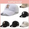 Letter R Embroidery Baseball Cap Adjustable Breathable Outdoors Protection Sun