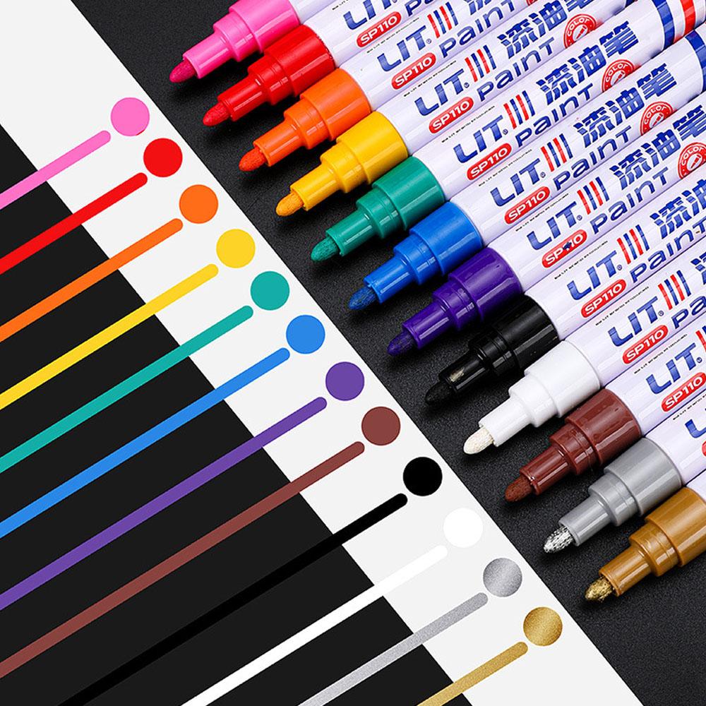 Autolack Reparaturstift Auto Kratzer Ausbesserungsstift Füllstift Entferner Fahrzeug Gummi Reifen CD Metall Permanent Lackmarker für Autostyling