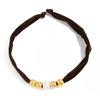 Leopard Print Scarf Choker, Fabric Necklace with Faux Pearl Metallic Beads, Adjustable Velvet Choker Fashion Jewelry for Women Daily Wear Party
