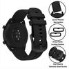 Anbeer 24mm Schnellverschluss Gummi Silikon Uhrenarmband für Herren und Damen mit Schwarzer Edelstahl Schließe