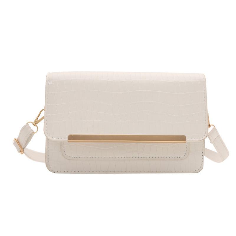 Trendy Commuter Retro Single Shoulder Crossbody Bag 2024 New Pure Color Casual Small Square Bag