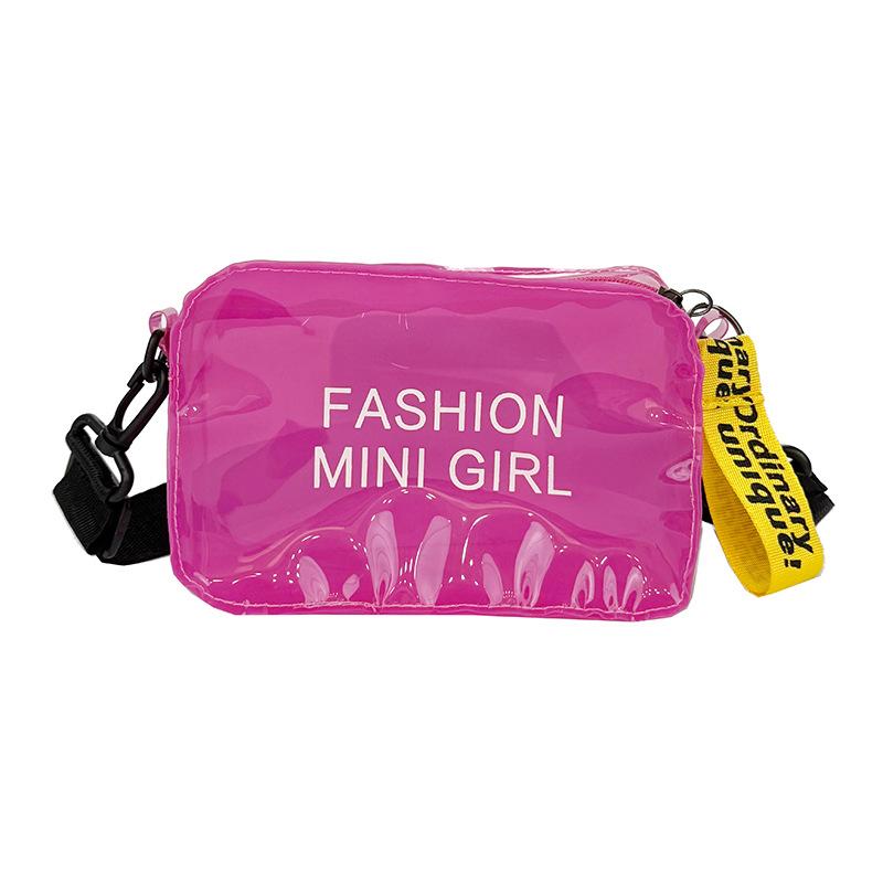 The new shoulder bag of the season, jelly transparent personalized fashion small square bag, girl ins anti-splashing messenger bag