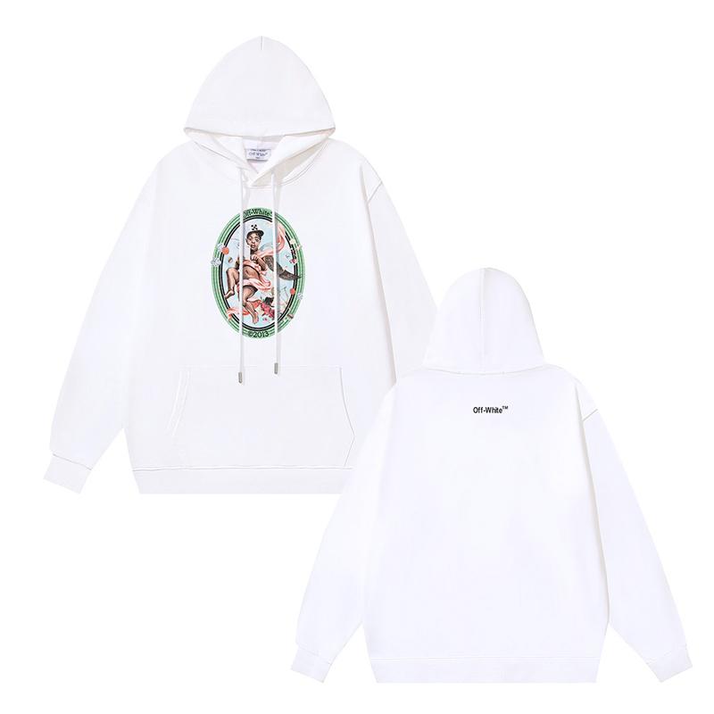 1217 Off-White 2026 Herbst und Winter Neu OW Baby Engel Muster Pullover Druck Herren und Damen Kapuzenpullover