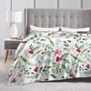 Holiday Festive Christmas Flannel Blankets Soft Throw Blanket for Living Room Travel Pattern Bedspread Sofa Bed Cover