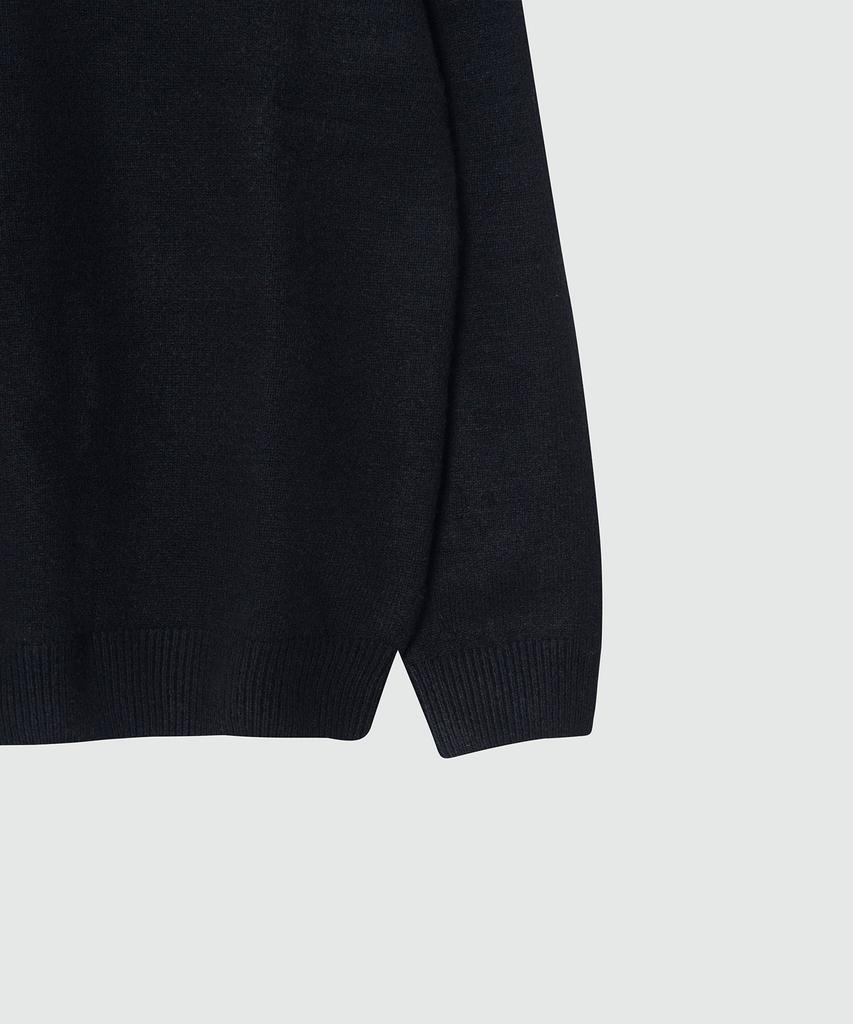 EZIO Soft Plain Round Knit_Black