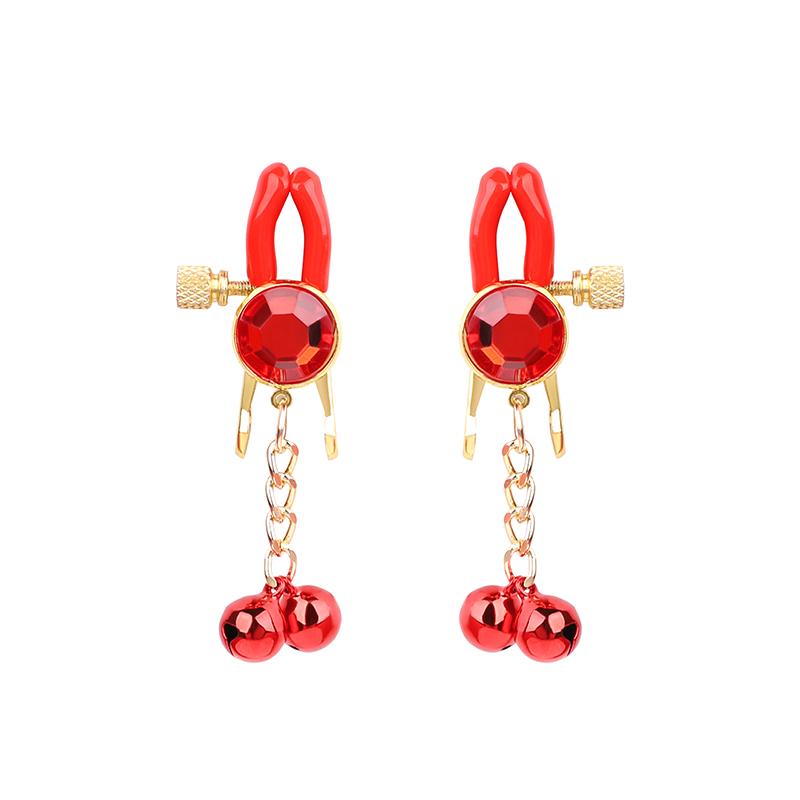 2 PCS Fashion Bell Metal Nipple Clamps Breast Clip Clitoris Flirting Bondage Nipple Breast Sex Toys For Women BDSM