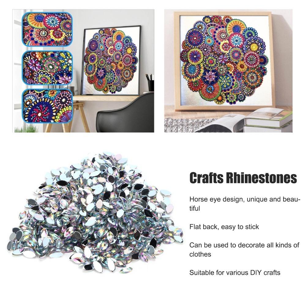 1000PCS AB Flatback Rhinestones Fancy Glass Rhinestones Acrylic Rhinestones Clothing Decoration белый