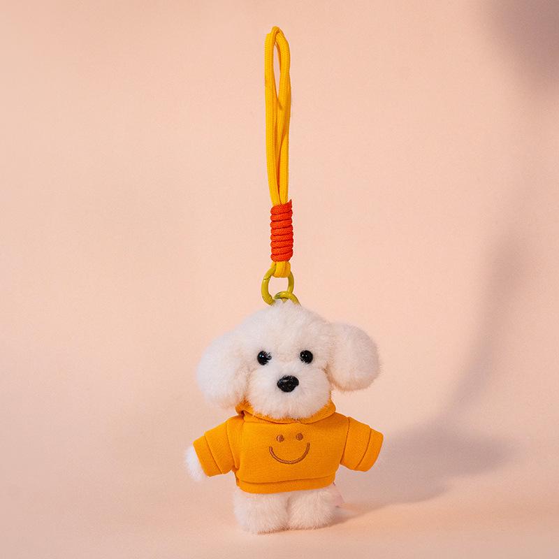 Adorable Plush Puppy Hoodie Keychain - Charming Bag Accessory & Gift for Friends