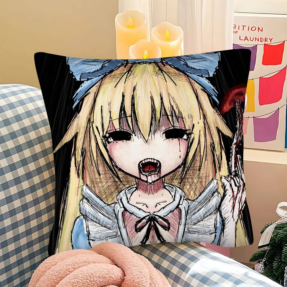 

pc Game Black Souls Anime Pillow Case Fashion Square Pillowcase Bedroom Sofa Room Ins Decoration Leisure 40x40cm