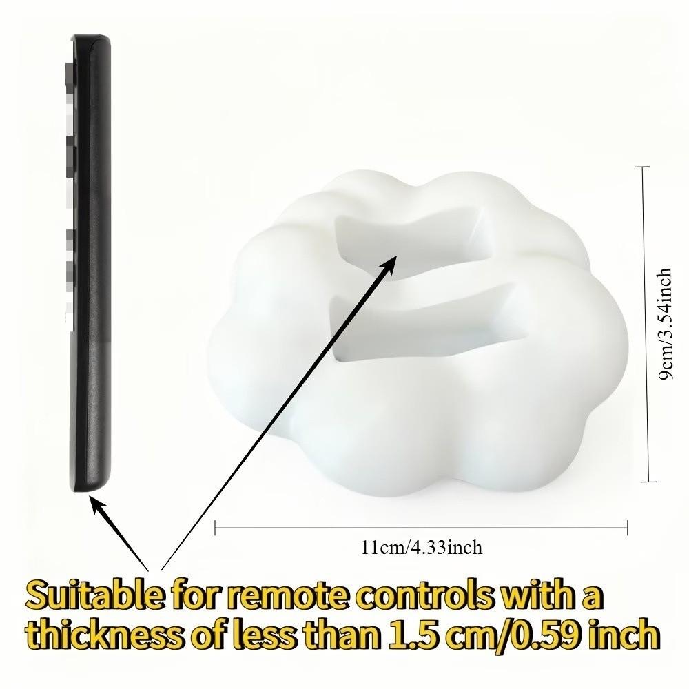 Cute 3D Cloud-Shaped Remote Control Holder 2 Grids Plastic Remote Rack Eco-Friendly Save Space Desktop Storage Box Desktop Use