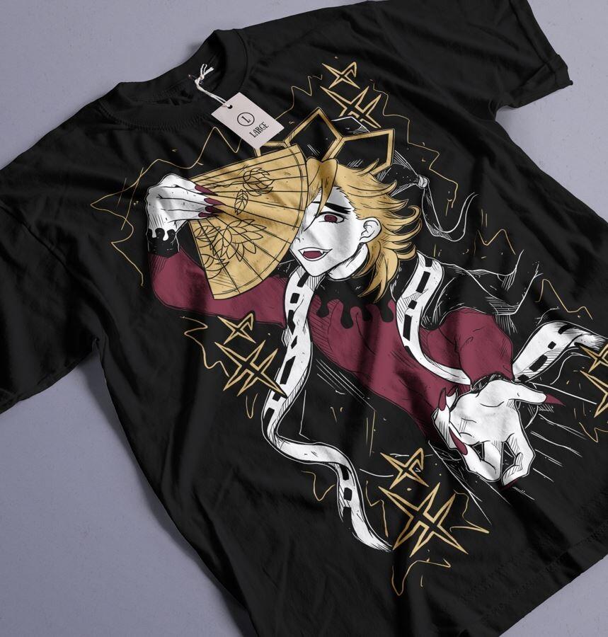 

Doma Kimetsu no Yaiba T-Shirt Demon Slayer Tanjiro Unisex Black shirt All Size 4XL