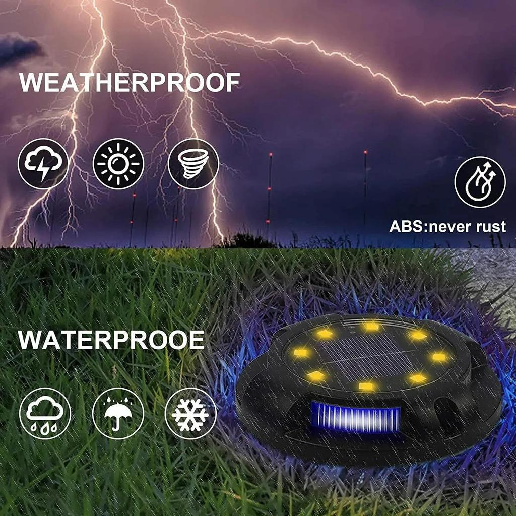 Solar Buried Light Dusk To Dawn Fence Lamp Led Lawn Rgb Ground Lights Outdoor For Garden Waterproof Cool White Street Warm White