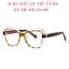 Leopard Frame Blue Light Blocking Prescription Glasses Women Myopia Spectacles -0.5 to -6.0 Spring Leg Oval