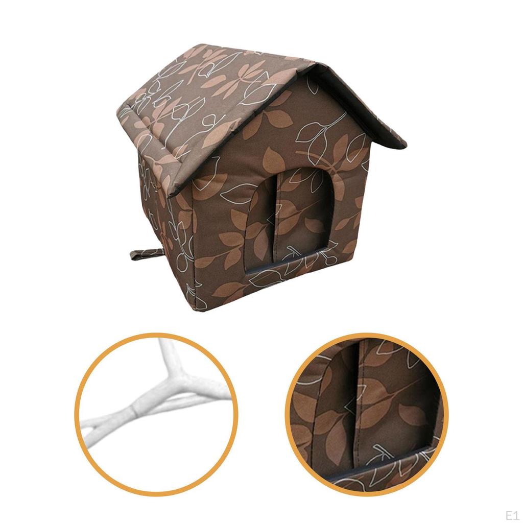 Căsuță de exterior pentru pisici Caldă Izolată Pat Confortabil Rezistent la Intemperii Cuib Adăpost pentru Câini Pisicuță