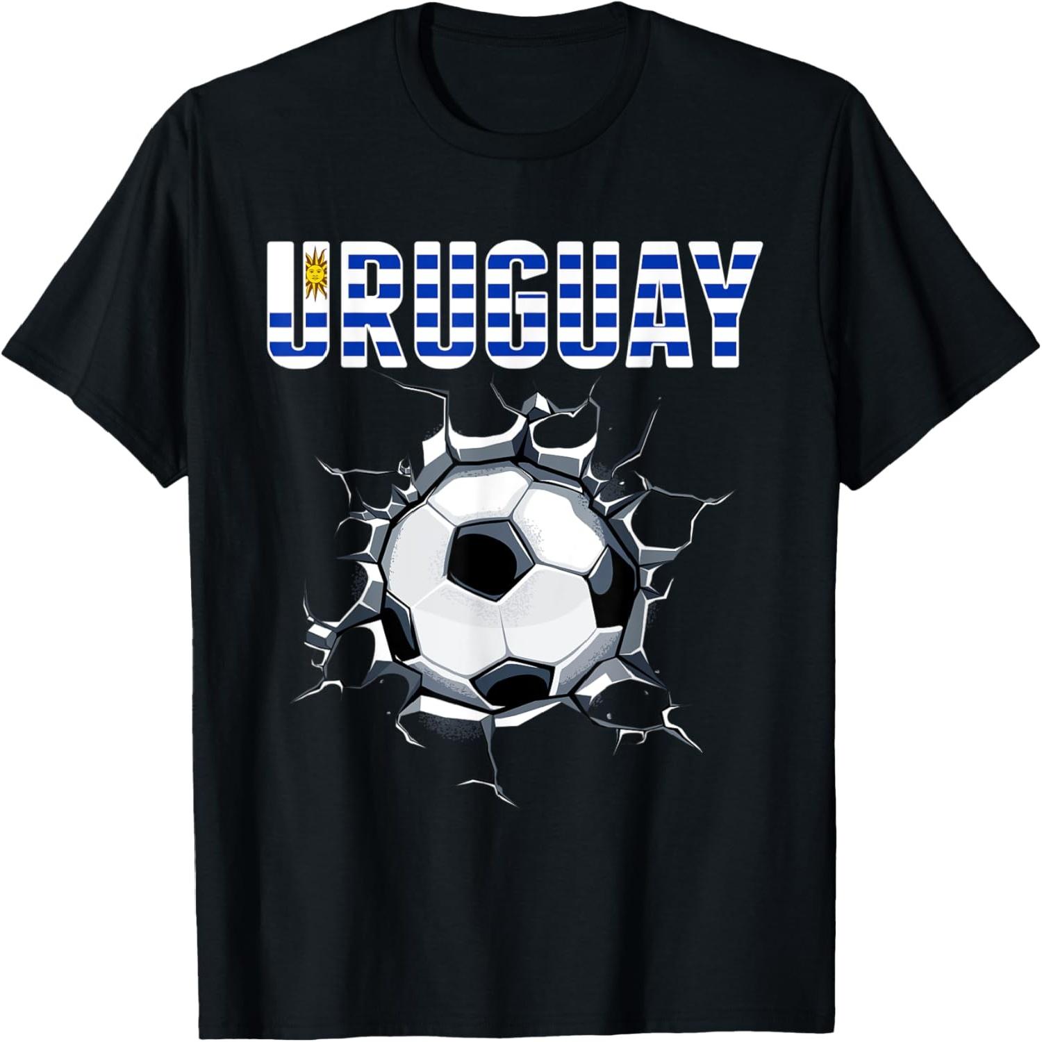 Uruguay Soccer Fans - Uruguayan Football In Cracked Wall T-Shirt S разноцветный