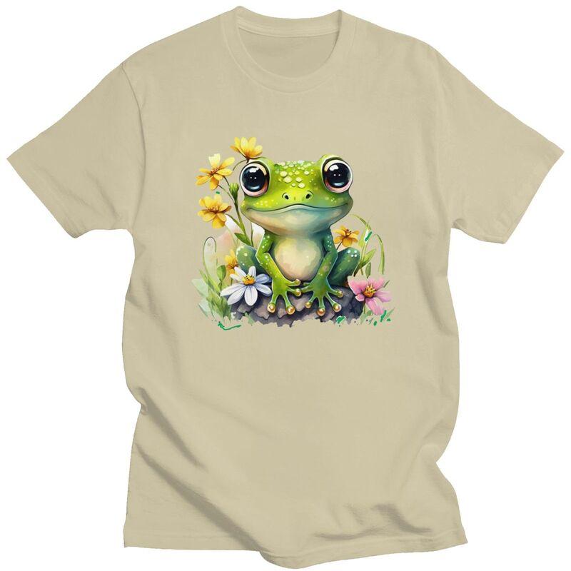 Custom Funny Frog T Shirts for Men 100 Cotton Tees Tshirt ShortSleeve Fashion Tshirt Clothes