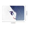 Ski People Fashionable Style Door Mat Machine Washable for Bathroom Bedroom Living Room Entrance