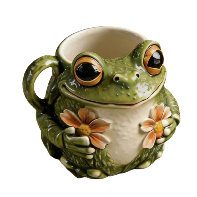 

Unique Frogs Shape Coffee Mug 11oz Large Capacity Resin Construction Nonslip Base Perfect for Safe and Humorous Drinking 1