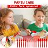 Party Cake Knife, Fork, And Spoon Set