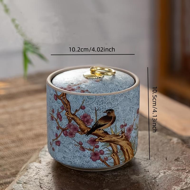 Enamel Color Ceramic Tea Cans Coarse Pottery Ceramic Seal Cans Storage Cans for Tea Coffee Nuts etc Kitchen Storage Storage Jar