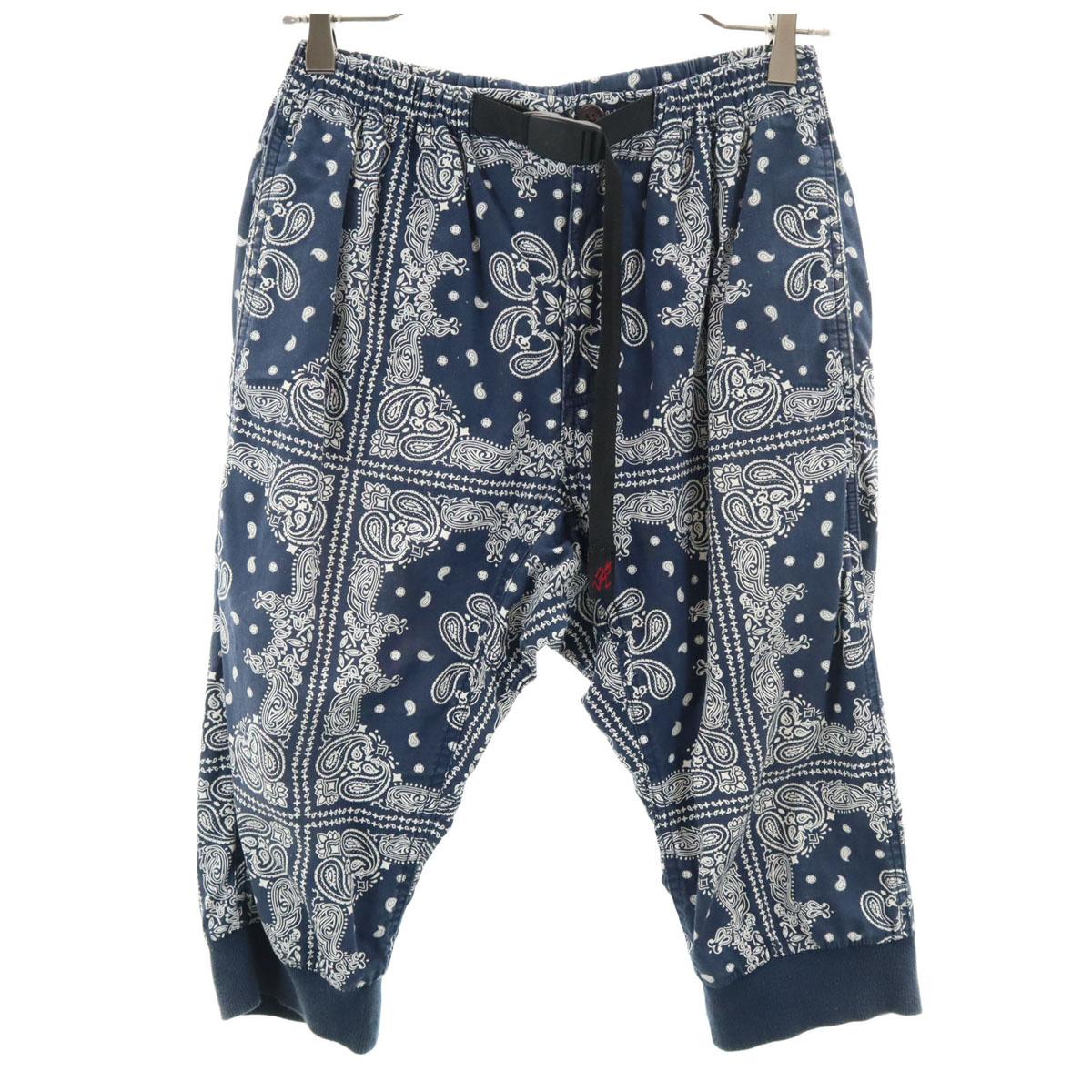 

Укороченные брюки Gramicci с узором пейсли S Темно-синий Для улицы Мужские Б/у