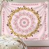 Floral Bohemian Tapestry for Bedroom & Living Room - Pink Mandala Wall Hanging - 38x28 inch