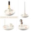 Hard to Tip Over Candle Holder Artistic Ceramic Palo Santo Holder Incense Burner Sturdy Well-made Scent Wood Stand Ash for Palo