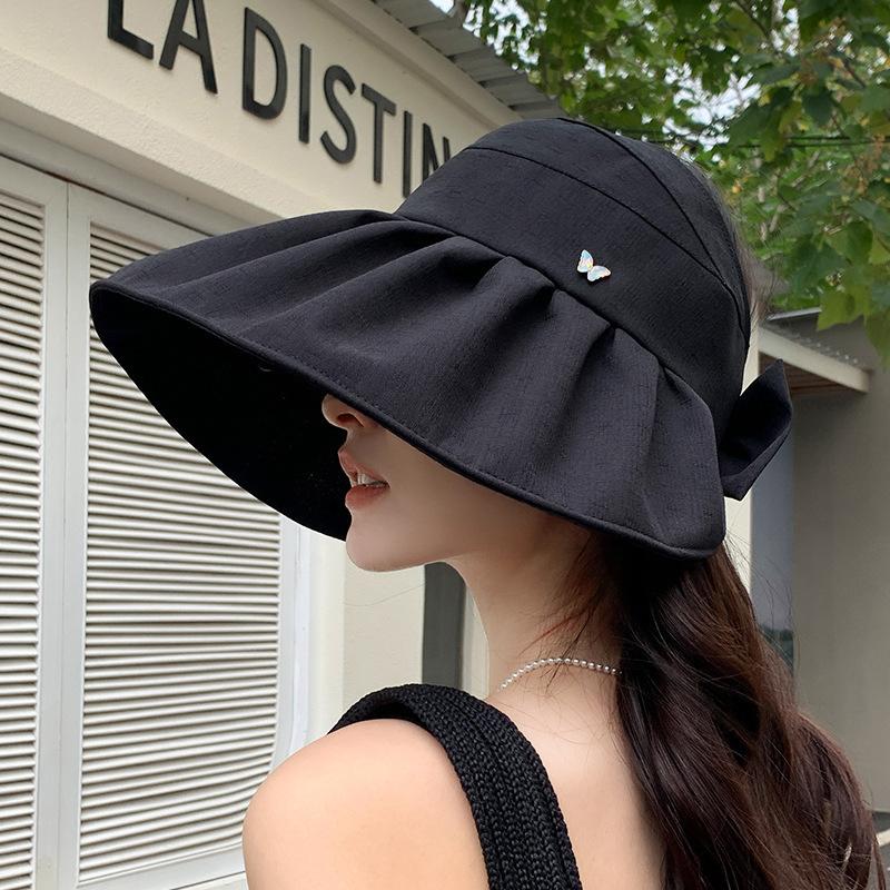 

Летняя защитная шляпа рыбака женская универсальная пустая шляпа-бабочка дышащая солнцезащитная шляпа one size