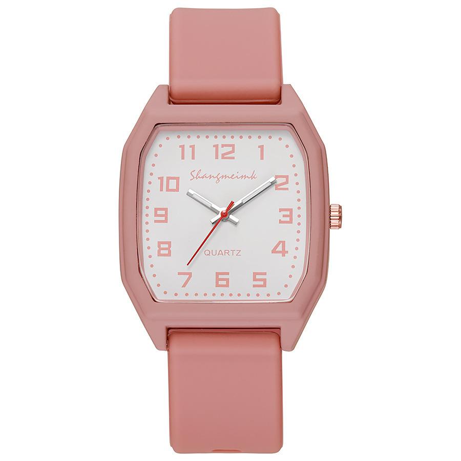 Fashion Sports Women Brand Watches Simple Rectangle Numbers Ladies Quartz Watch Casual Silicone Strap Dress Gift Wristwatches