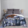 Grizzy Beer Cartoon Blanket Cover Flannel Throw Blanket Home Couch Decoration Soft Warm Bedspreads