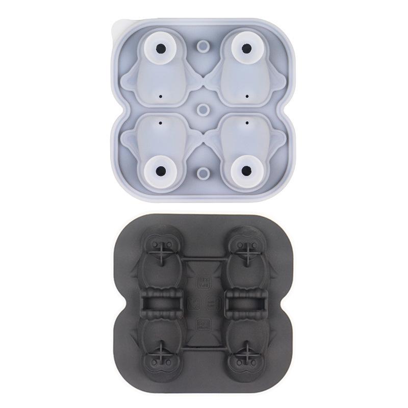 Penguin, French Bulldog, and Alpaca Silicone Ice Cube Mold for Drinks