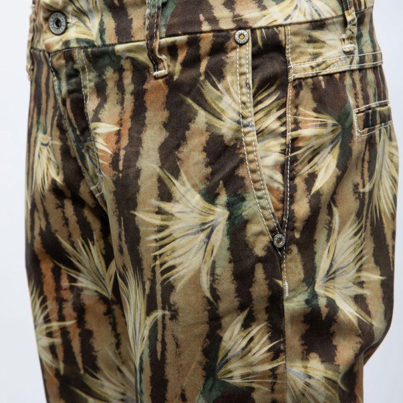 Pantalon imprimé animal taille basse avec ouelets Femme PLEASE