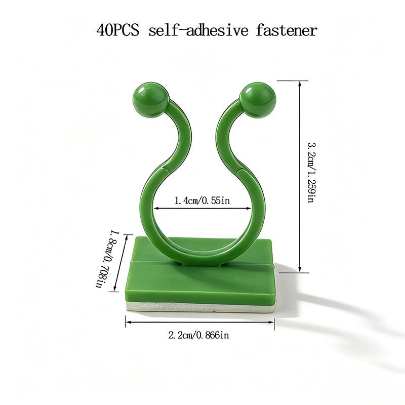 40pcs Self-Adhesive Plant Climbing Wall Hooks Wall-Climbing Tool Fixing Vine Clips Vine Support Brackets Gardening Accessories
