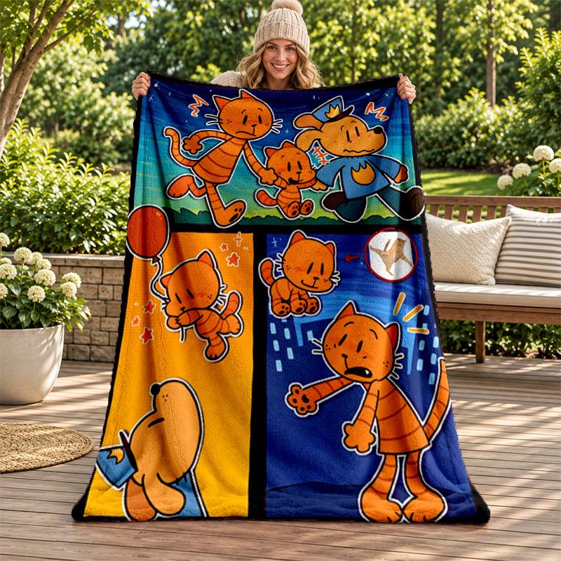 Dog Man blanket Flannel Blanket Soft Cozy Plush Throw for Sofa Bed Lightweight Home Decoration Gifts for Christmas various holidays