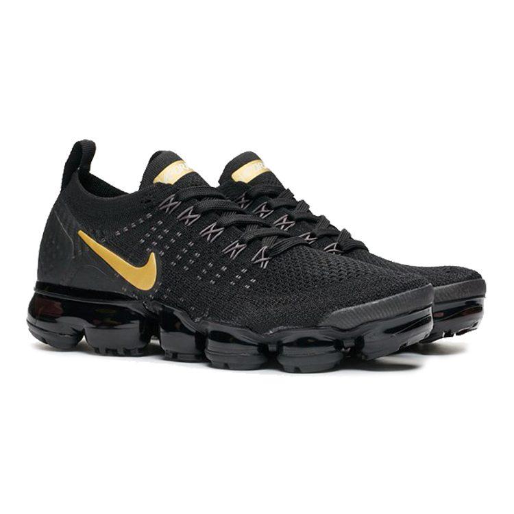 Nike Air VaporMax 2 Black Metallic Gold Women's 942843-012