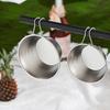 Stal nierdzewna Miska Campingowa 300/500ML z Uchwytem Przenośna Lekka Outdoor Turystyka Piknik Miska na Zupę Kubek ze Skalą