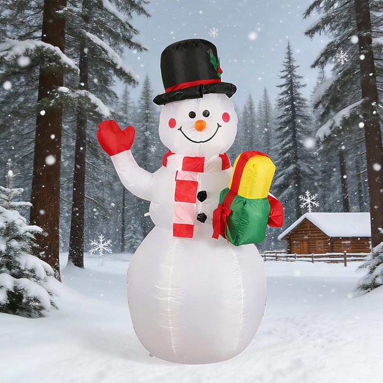 Christmas Inflatable Snowman Decor With Led Lights For Holiday Party Festivities