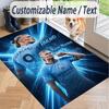 Custom Text Printed Rug Erling Haaland Non Slip Floor Carpet For Home Room Decor