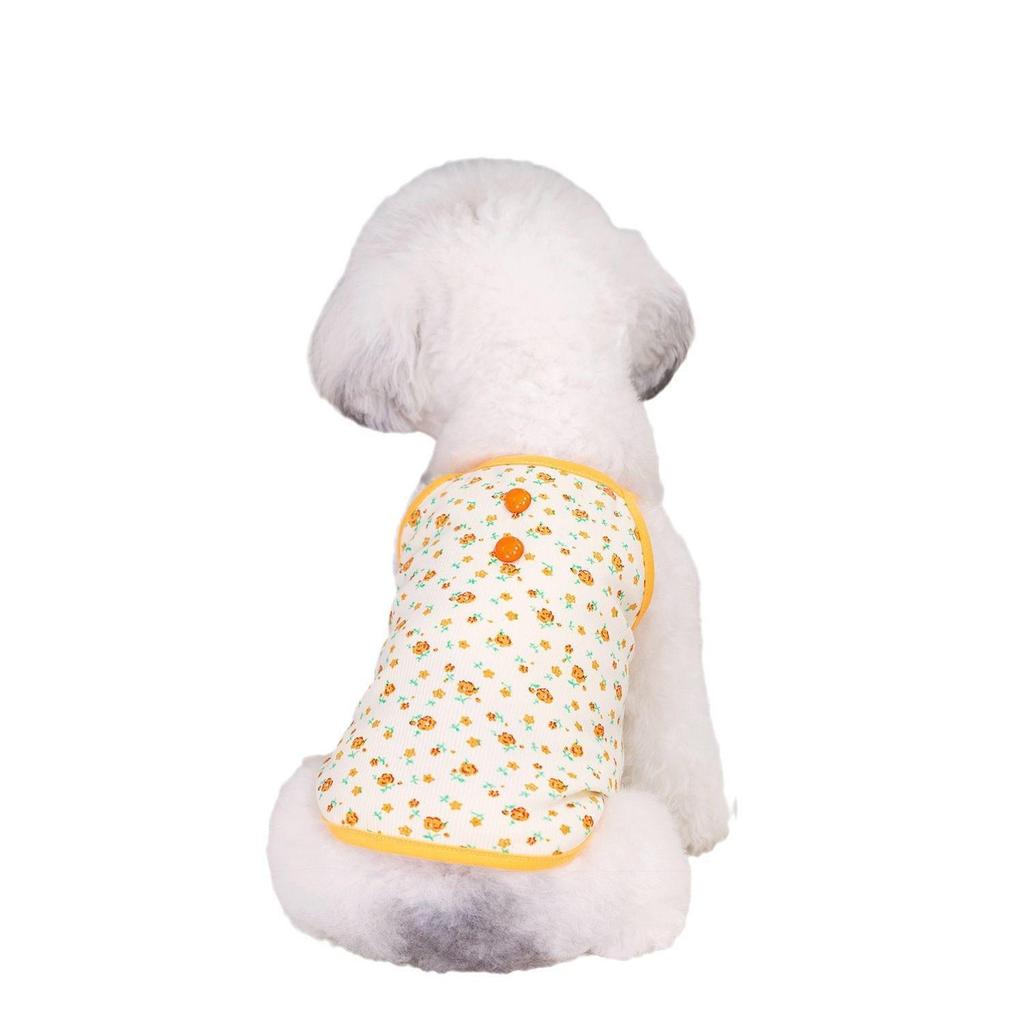 Spring & Summer Floral Dog Vest - Lightweight Pet Clothing for Bichons & Teddies