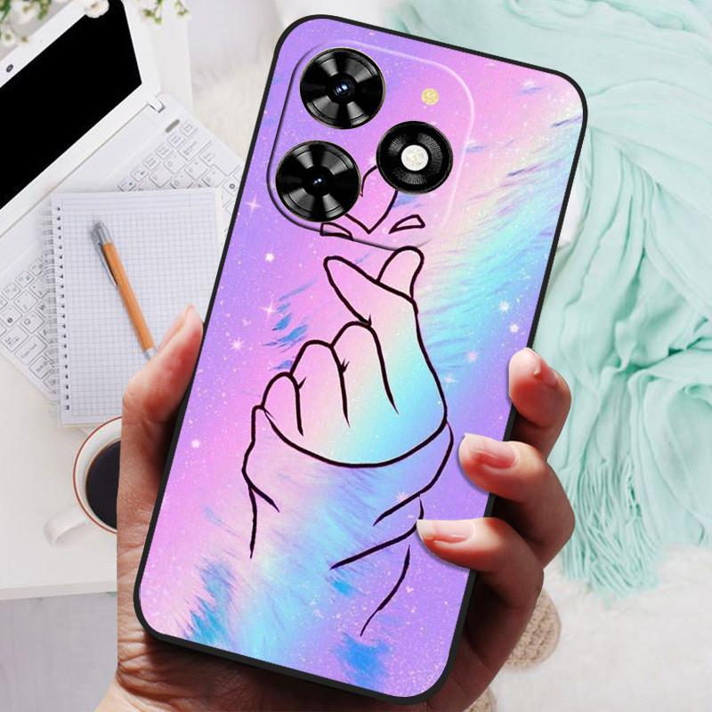 For Tecno Spark 20 Pro Case Black Silicone Bumper Wolf Lions Soft TPU Covers for Tecno Spark 20C 20 Funda Coque Spark20 KJ5