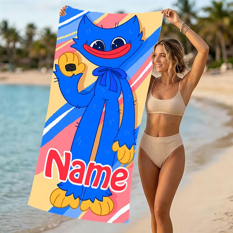 Customizable personalized beach towels Poppy Playtime themed designs.Suitable for the beach, yoga, sports;ideal as beach accessories